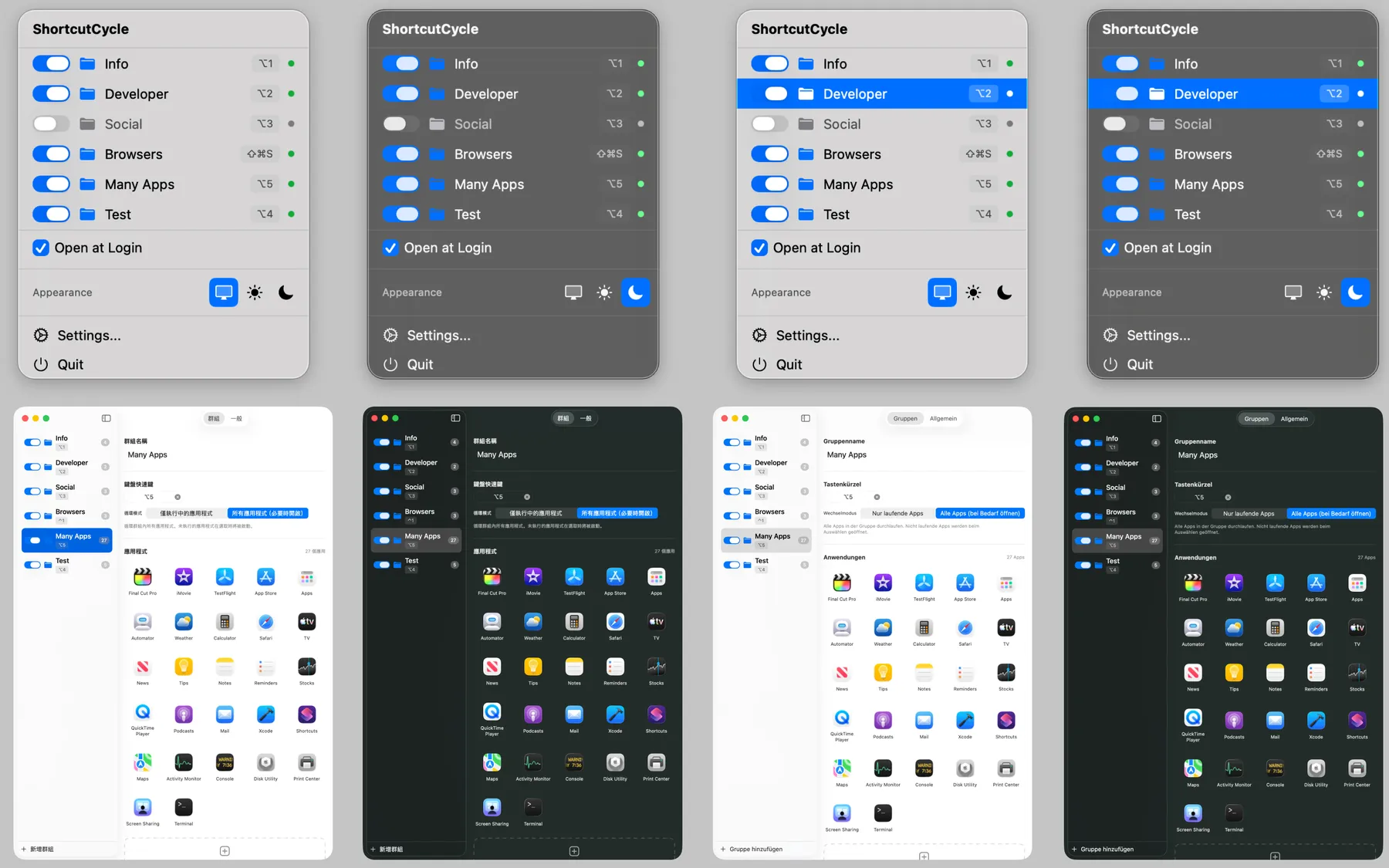 Menu Bar and Localization